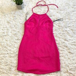 🔥5/25 sale🔥F21 got pink sexy halter party dress